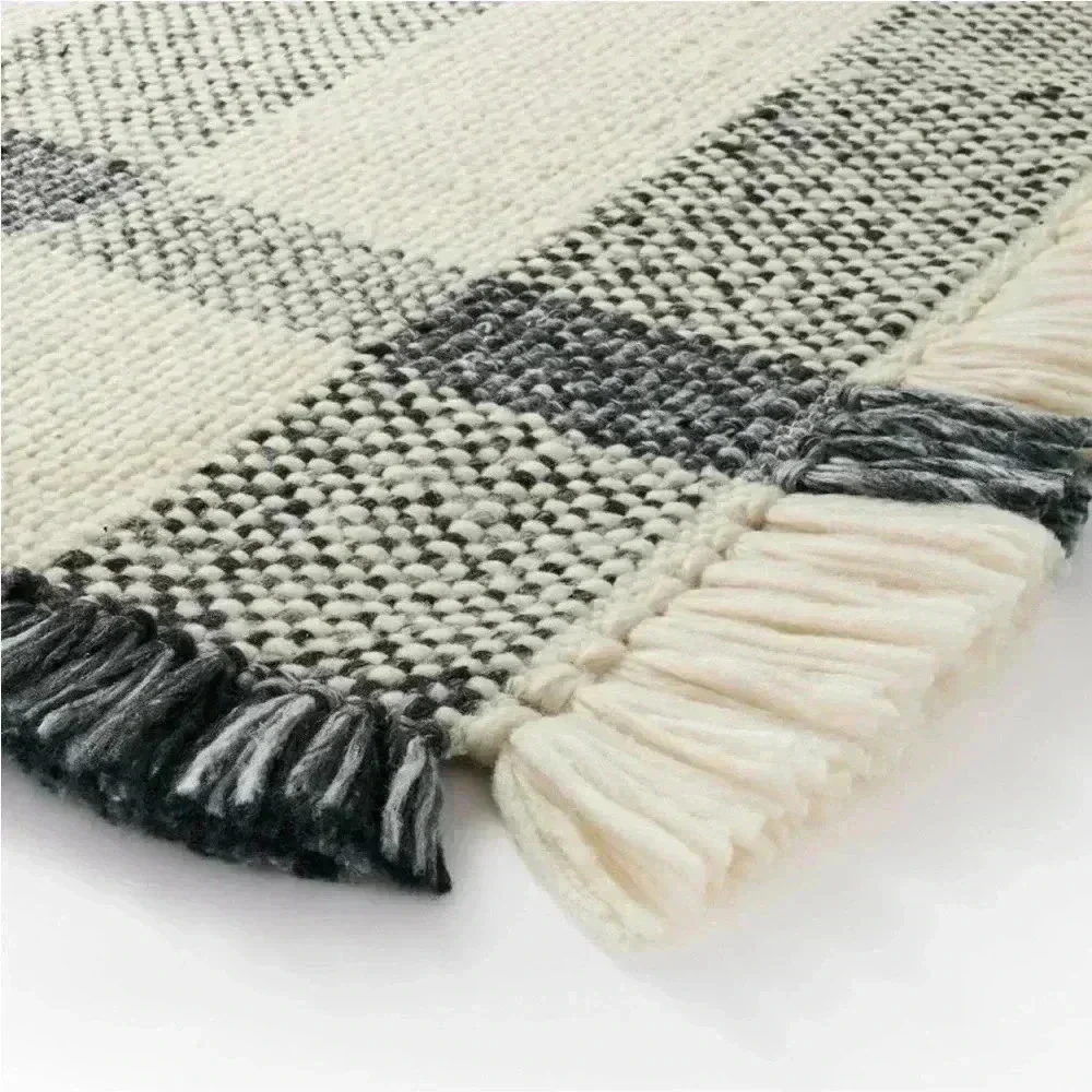 NWT 5'x7' Laurelhurst‎ Indoor Plaid Rug Black/ White - Studio McGee